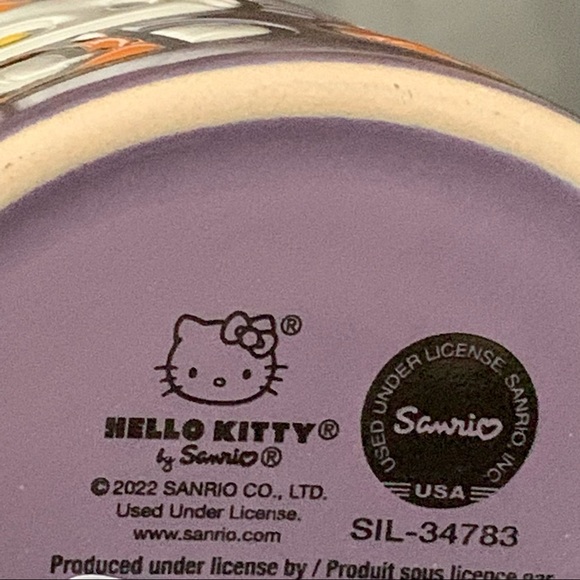 Hello Kitty Purple Halloween Mug - Black Cat Jack O’ Lantern Bats - Picture 11 of 11